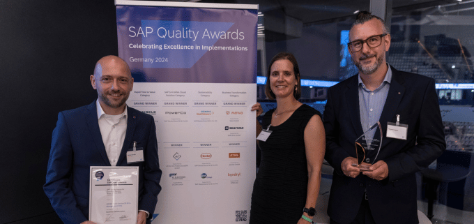 Mewa und Sybit als Grand Winner bei den SAP Quality Awards 2024 ausgezeichnet